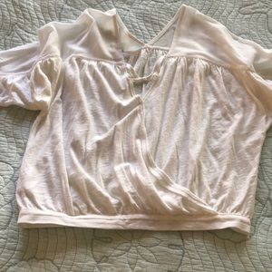 Gap ballet wrap top (white)